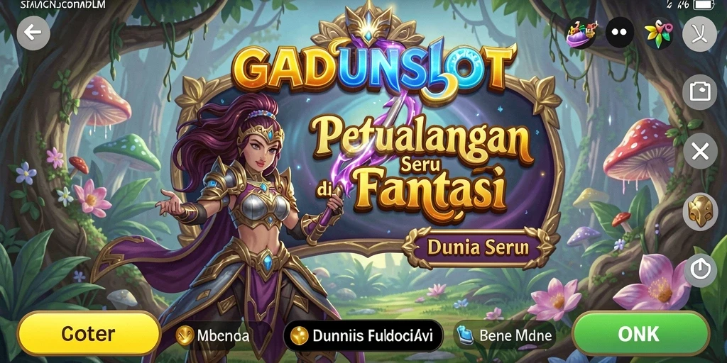Screenshot utama memperlihatkan pertarungan seru dalam GADUNSLOT.